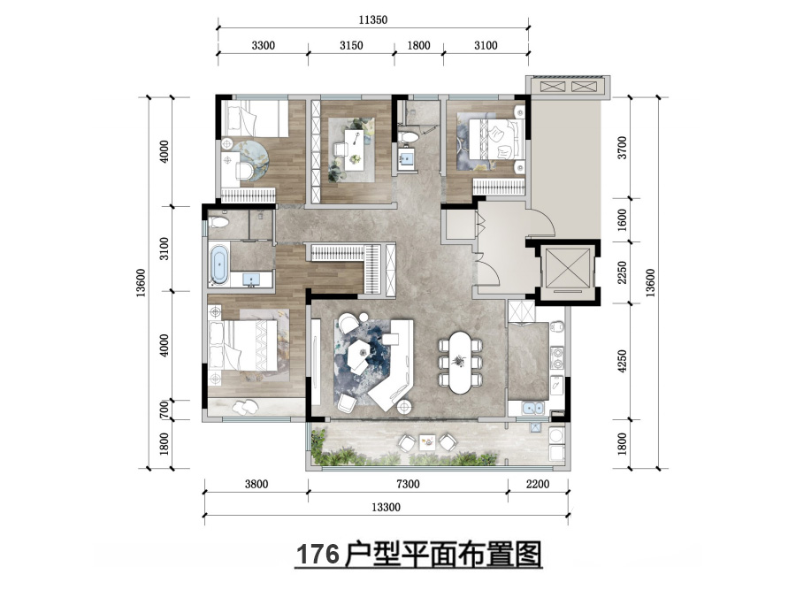融創(chuàng)國(guó)賓雅集戶型圖