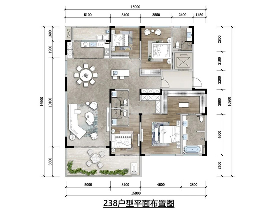 融創(chuàng)國(guó)賓雅集戶型圖